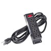 Mountable Power Strip with 4 Outlet, Wall Mount Under Desk