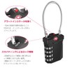 TSA Lock, Padlock, Four-Digit Dial Lock, Cable Type, For Travel,