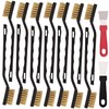 12 Pcs Mini Brass Brush Set, Brass Scratch Brush with