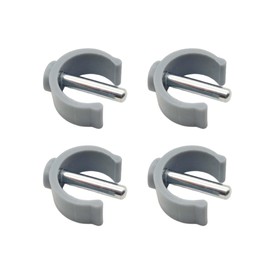TUKEVA 4 Stück C-förmige Gehhilfen-clips, Teiliges C-förmige Krücken-halterungen, Förmige Klemmschnallen für Gehhilfen, Klemme Ersatzteile Für Mobilitätshilfen Für Seniorenm,Behinderungen (Grau)