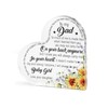 Heart Shaped Acrylic Plaque for Dad,Gift from Daughter with Sunflower Design,Acrylic Signs Plaques,Dad Birthday Gifts,Gifts for Dad,Love You Gifts,Dad Presents