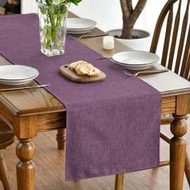 Artoid Mode Purple Table Runner, Seasonal Summer Washable Kitchen Dining Table Decoration for Home Party Decor 13x48 Inch