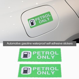 ECSiNG 10pcs Petrol Sticker Car Petrol ONLY Sticker to Label Car Van Lorry Motorbike Vehicle(60 x 25 mm)
