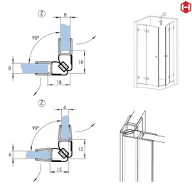 Gedotec Magnetdichtung für Duschtüren | Dichtung mit Magnet SCHWARZ | Duschdichtung 90 Grad | Glasstärke 6-8 mm | 100 cm | Magnetduschdichtung PVC | Wasserabweisprofil für Duschtrennwandsysteme