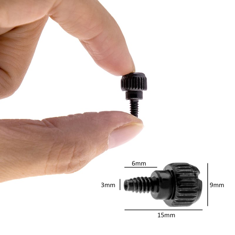 EMSea 50PCS Computer Case Thumb Screws, M3, 3mm x 6mm,
