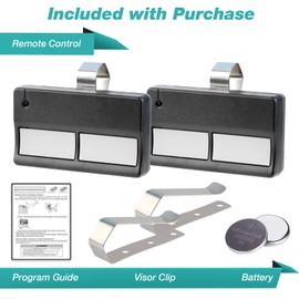 2 GarageStop FCC Registered in The USA Garage Door Opener Car Visor 2-Button Remote Fob Control for LiftMaster Chamberlain Craftsman 972LM
