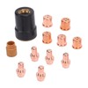 12Pcs Plasma Electrode Cutter Tips Kit, Brass Plasma Cutting Consumable