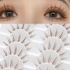 10 Pairs Brown False Eyelashes Clear Band Cartoon False Eyelashes