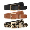 3 PACK Women Leather Belts for Jeans Pants Dresses Fashion