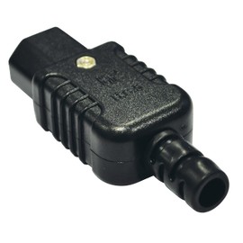 IEC AC Power Connector, Black