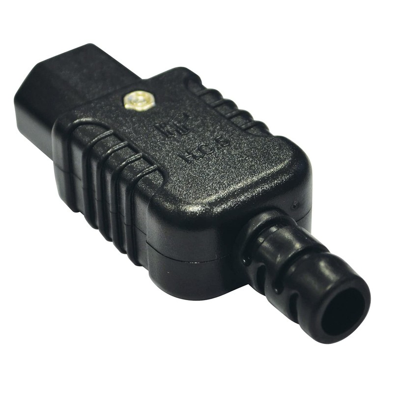 IEC AC Power Connector, Black