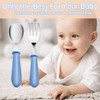 MEETOZ 12 Pieces Toddler Utensils Toddler Forks and Spoons, Stainless