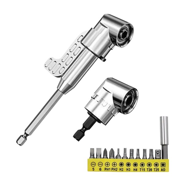 2pcs Corner Tool Screw Hub with Multi-Function Bend Screwdriver Bit,