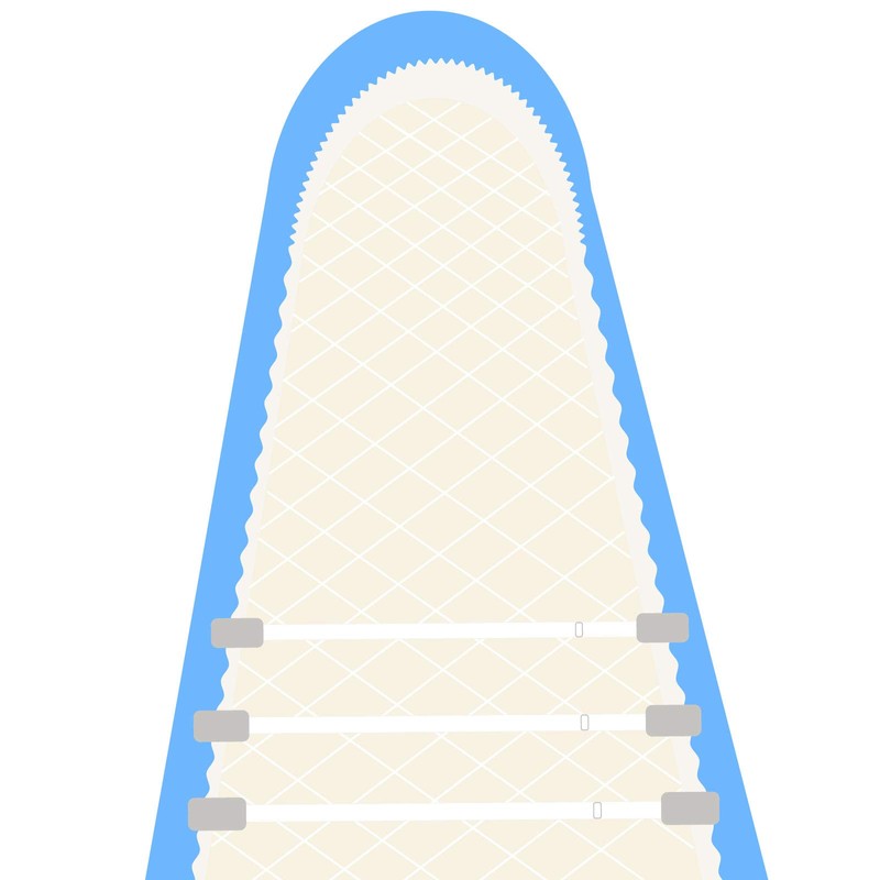 TRIXES 4er-Packung mit weißen Bügelbrett Bezug Straffer Halter Verbindungselemente extragross/XXL