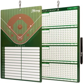 Murray Sporting Goods Baseball Team Colors Dry Erase Coaches Clipboard (Green)