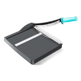 VUSIGN Paper Cutter 12" Cut Length Guillotine Papercutter, Heavy Duty Paper Trimmer with 18 Sheet Capacity Paper Slicer, Large Guillotina Paper Cutting Board for Classroom Crafting Cardstock