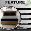 VELVETIO Easy Care Plain Black Fitted Sheet, Soft Breathable 100%