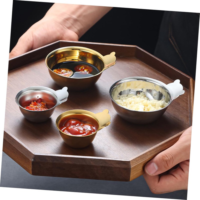 MAGICLULU 2pcs Salad Dressing Container Small Sauce Tray Bear Shape