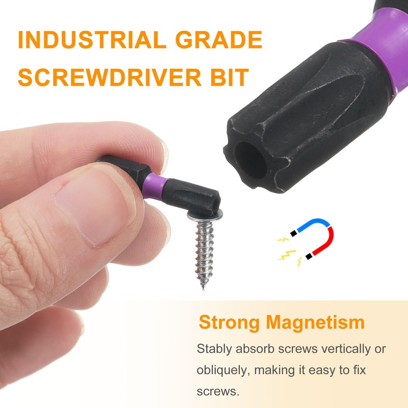 sourcing map 2pcs TT30 Torx Screwdriver Bit 1/4" Hex Shank