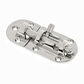 1/2Pack Stainless Steel 316 Door Window Lock Latch ，Marine Barrel Bolt Clasp Sliding Hasp Locks Push Pull Toggle Buckle W/Rubber gaskets (1Pack, Length: 60mm 2.36inch)