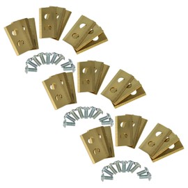 vhbw 27 x Replacement Blades Compatible with Kress Mission KR173E, KR172E, KR174E, KR233E Lawnmower - Replacement Blade Gold, Steel (Titanium Coating)