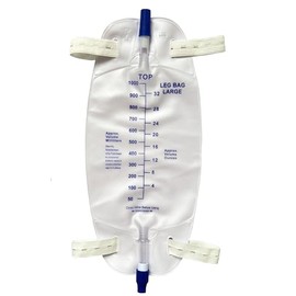 lifevv 4 Pack 1000ml Catheter Leg Bag Urinary Drainage Bag, Anti-Reflux Valve, Cloth Straps,Easy Twist Drain Valve,Effective Leak Prevention