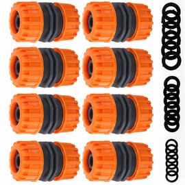 Miyobing 8 Pack 1/2 inch Hose Repair Connector Extender for Join 1/2 inch Garden Hose Pipe Quick Repair Connection