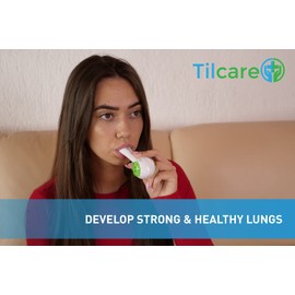 Inspiratory Expiratory Muscle Trainer by Tilcare - Perfect Breathing Exercise Device for Developing Strong Lungs