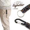H.N.Z pckh-002 Carabiner Paracord Keychain Key Ring Navy x Red,