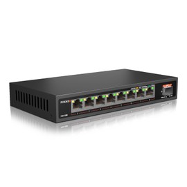 FOXNEO 2.5gbps Switching Hub with 9 Ports (8x2.5G RJ45 and 1x10G SFP+), Personal and Home Switching Hub, Quiet Fanless Design, Desktop or Wall Mountable, Metal Encasement, Plug and Play, Unmanaged