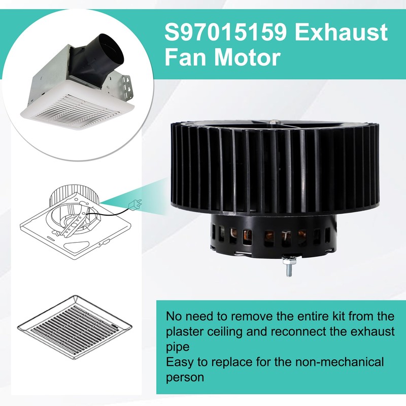 Hipoilk 97015159 S97015159 Bathroom Exhaust Fan Motor Replacement for Broan