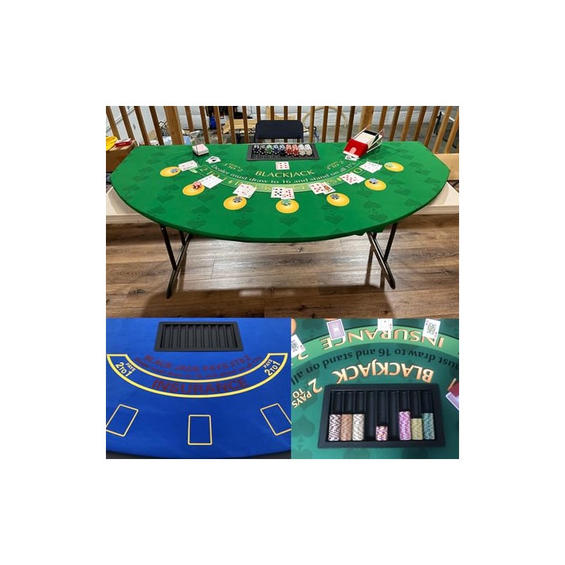 Poker Chip Tray Dealer Holder - Blackjack Casino Poker Table