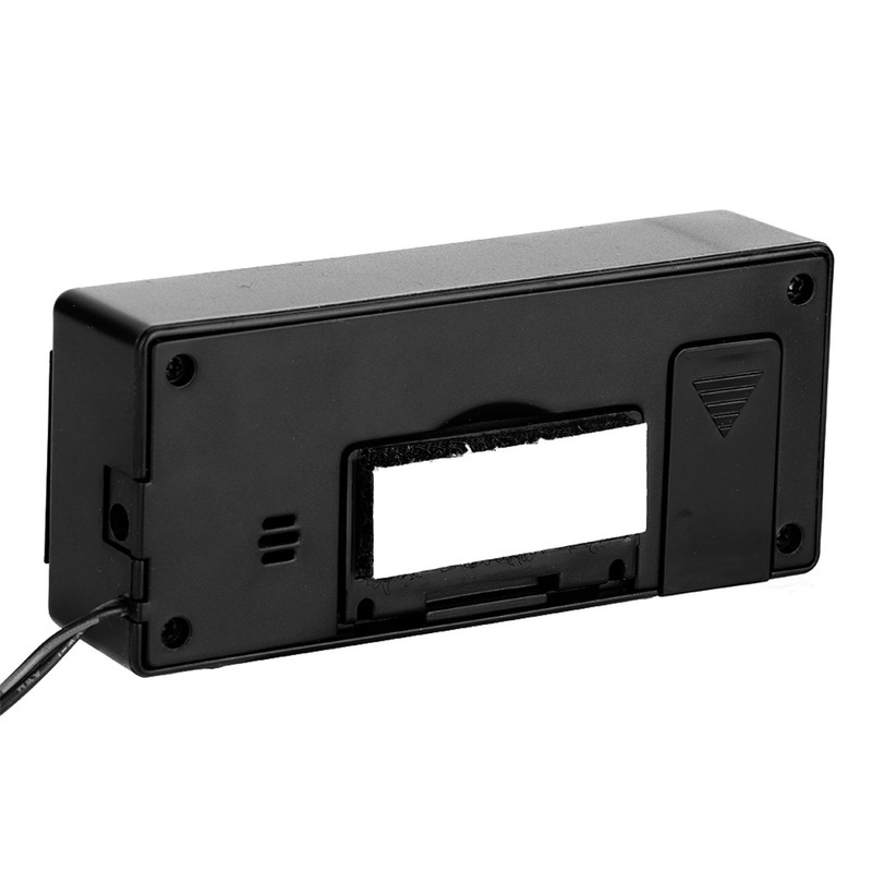 12V Digital Car Thermometer Vehicle Clock LCD Temperature Meter with