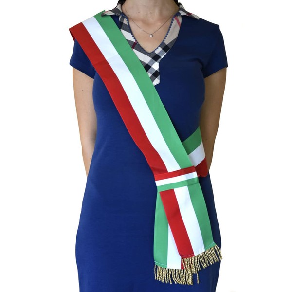 Furlanis T2099_2V25_32 Tricolour Sliding Knot Mayor Band, Italian Flag, 100 mm x 2.25 m