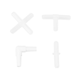 BUGUUYO 40pcs Inline Air Connectors for Aquarium Fish Tanks Straight Cross and Right Angle Shapes for Easy Tubing Connection