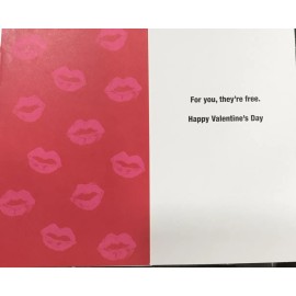 American Greetings Happy Valentine’s Day, Pug 25 Cents Kissing Booth, Romantic Funny, Greeting Card