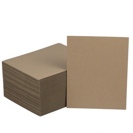 HESESOH 50 Pack Corrugated Cardboard Sheets 8.7"L x 11"W, Flat Kraft Sheet for DIY Glass Divider Kits and Crafts Supplies, Brown
