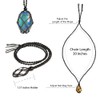 weryerker Natural Gemstone Labradorite Pendant Necklace Healing Crystal Stone Pendant