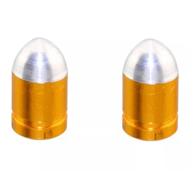 F&R NEW! VINTAGE BULLET VALVE CAPS IN GOLD USED FOR PRESTA VALVE.