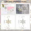 Furimuk Christmas Snowflake Ornament Hook Hangers Gold Sliver Snowflake Decorative