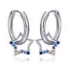 Qings Girls Creole Earrings Stars Silver 925 Earrings Huggie Earrings