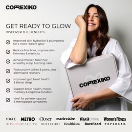 CORREXIKO CORREXIKO Marine Collagen Powder & Ultra Omega 3 Supplement Bundle - 10,000mg Double Hydrolysed Collagen Peptides Per Serving & High Strength Omega 3 Capsules - for Hair, Skin & Nails - 30 Day Supply