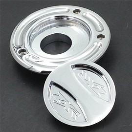XKMT-Chrome Keyless Gas Cap Twist Off Fuel Tank Cap Compatible With Kawasaki ZX-14R/ ZZR1200 /ZRX1200R /Z1000 /ZX-10R /ZX-9R /ZX-6RR /ZX-6R [B01G80PENI]