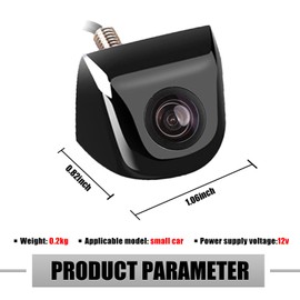 Sinytuto Pack-1 Rear View Camera, HD Reverse Camera, Car Auxiliary Tools, Automobile Universal Replacement Accessories, for Most Cars, Trucks and Vans (Black)