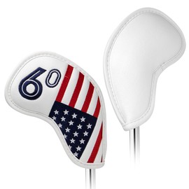 Golf Iron Head Covers Set 10pcs/Set Iron Headcover Golf Iron Club Cover USA American Flag for PXG0311 (60°(1pc))