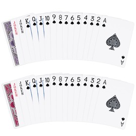 Metsyth Playing Cards 2 Pack, Deck of Cards, Standard Poker Card Set,Fun Card Games for Adults,Easy Shuffle Unique Design Card for Pinochle,Bridge,Go Fish,Cartas(Pink/Purple)