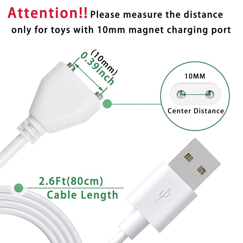 Tomatosd Magnetic USB DC Charger Cable Replacement Charging Cord-(10MM/0.39Inch)