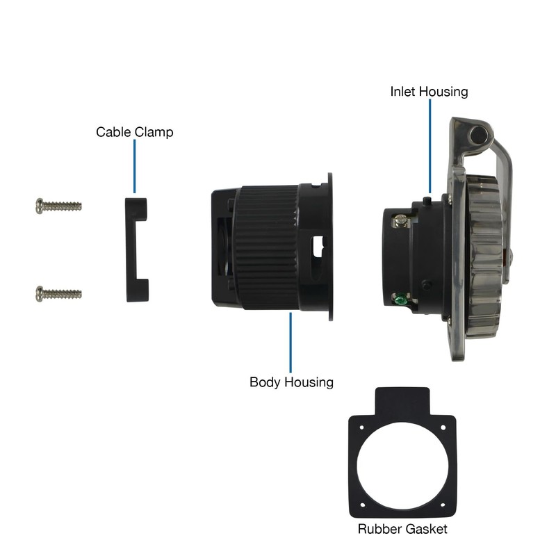 Conntek 30 Amp 125 Volt RV Marine Power Inlet -