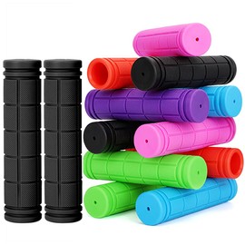 Bike Handle Grips - Bicycle Handlebar Grips 22.2mm for Mountain Bike with No-Slip Pattern | 132mm Soft MTB Grips for Adults Kids Boys Girls Balance Bike Grips Kick Scooter Tricycle Grips