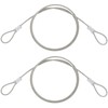 2 PCS Lock Cables for Bicycle, Double Loop Stainless Steel